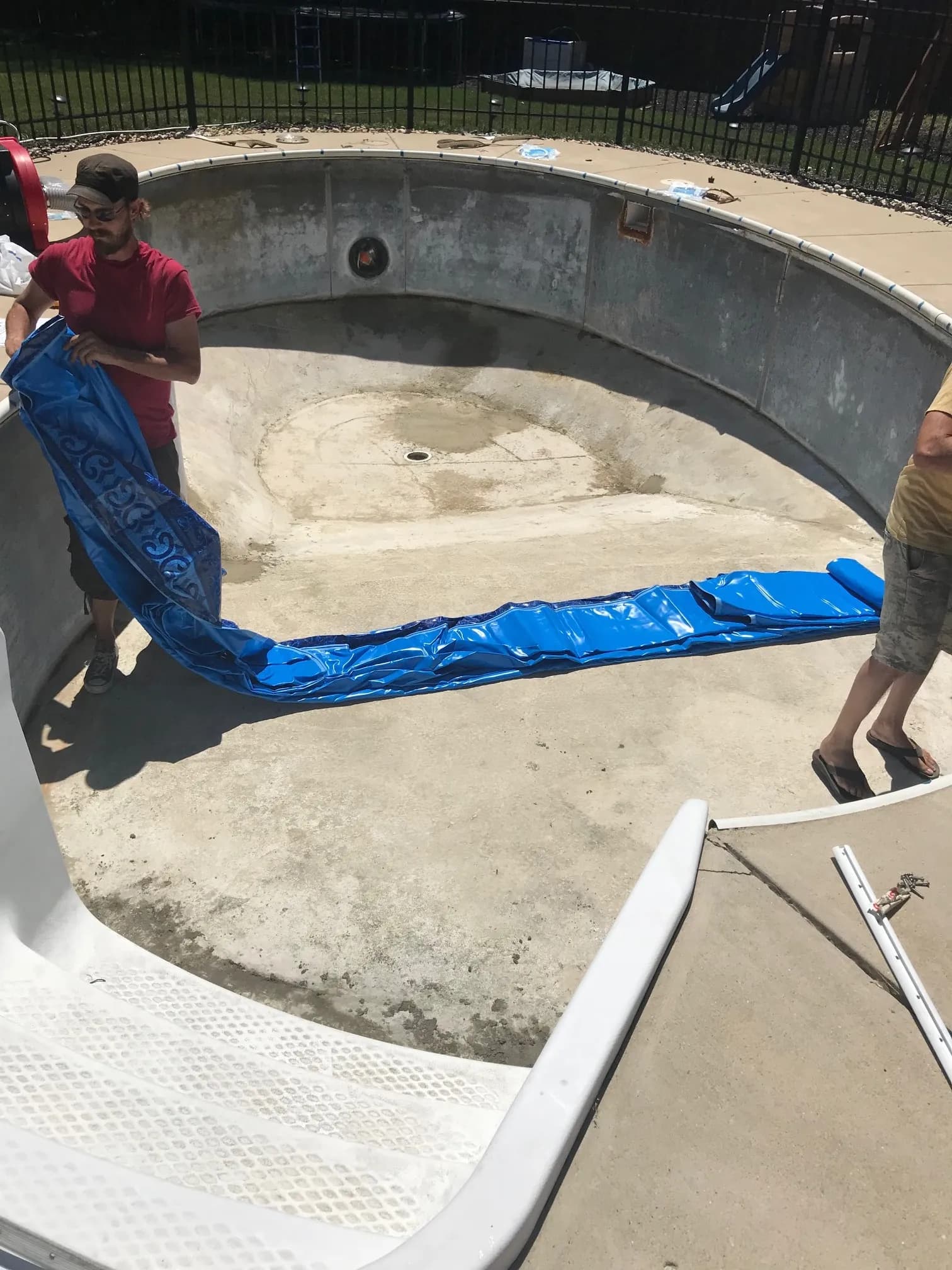 Precision Liner Replacement - custom pool project in Geneva, IL