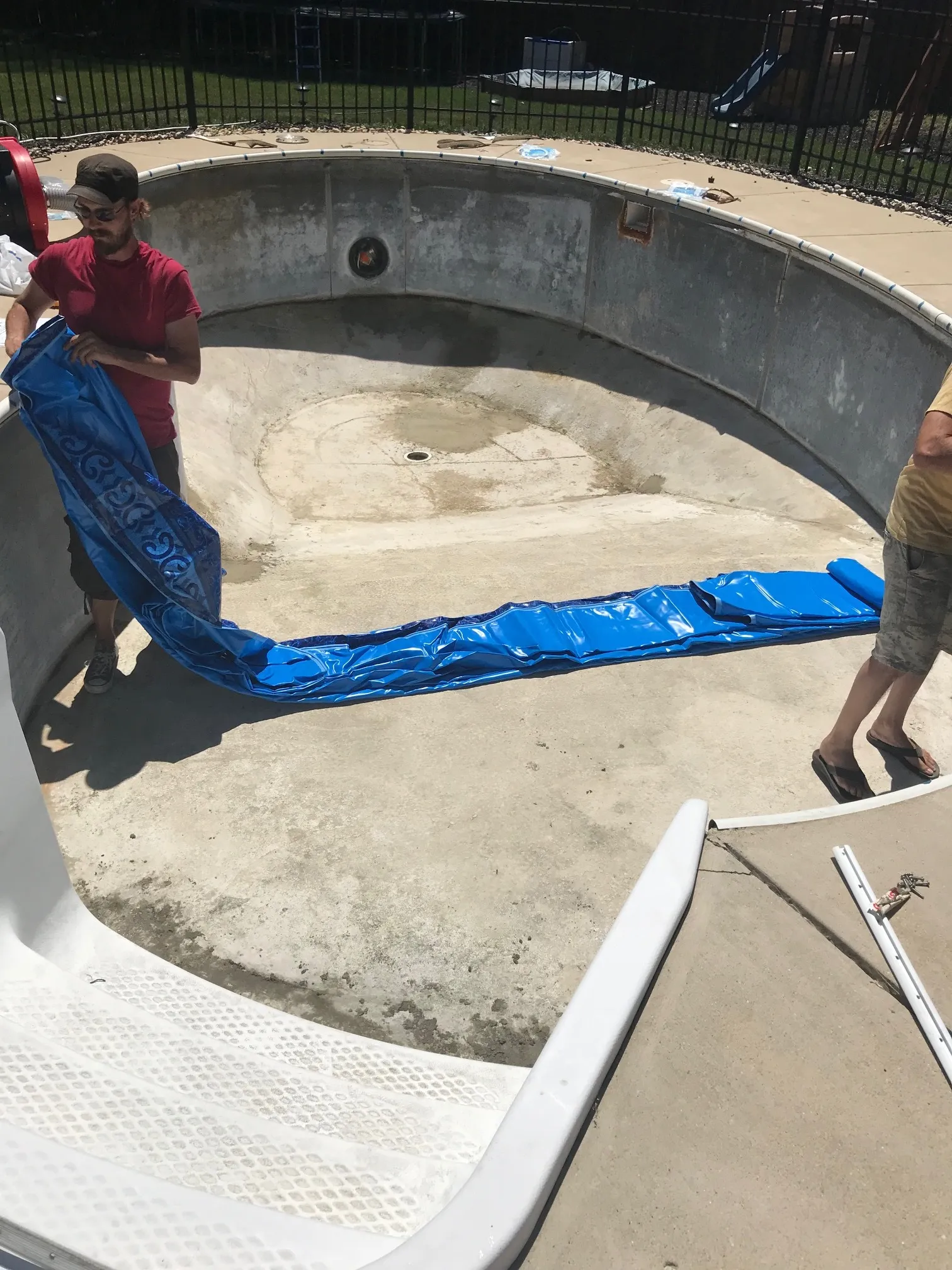 Precision Liner Replacement - custom pool project in Geneva, IL